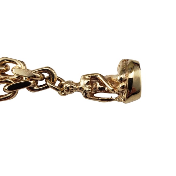 14 Karat Yellow Gold Denmark Little Mermaid Charm Link Bracelet #20922 - Picture 6 of 10